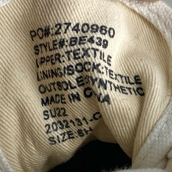 J. Crew Classic High Top Sneakers Women Sz 6 Ivory Canvas Lace Up Comfort Shoes - Picture 12 of 13